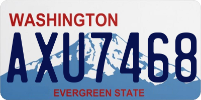 WA license plate AXU7468
