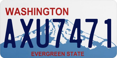 WA license plate AXU7471