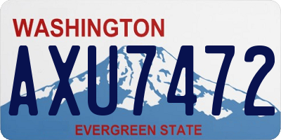 WA license plate AXU7472
