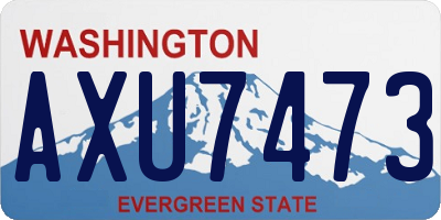 WA license plate AXU7473