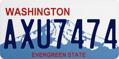 WA license plate AXU7474