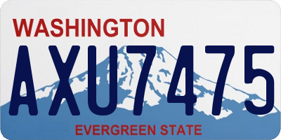 WA license plate AXU7475