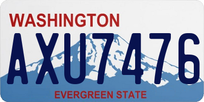 WA license plate AXU7476