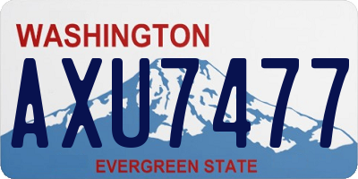 WA license plate AXU7477