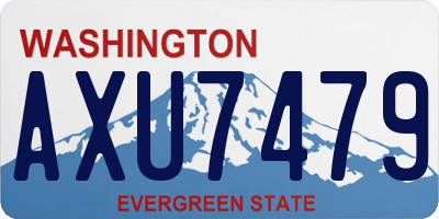 WA license plate AXU7479