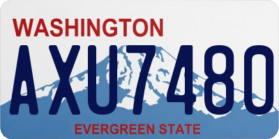 WA license plate AXU7480