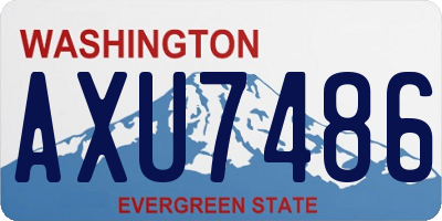 WA license plate AXU7486