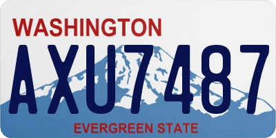 WA license plate AXU7487