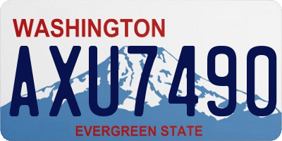 WA license plate AXU7490