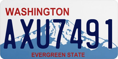 WA license plate AXU7491