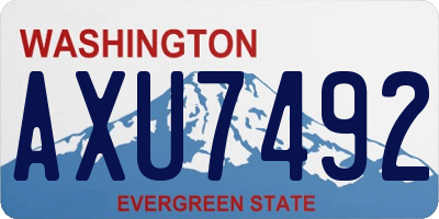 WA license plate AXU7492