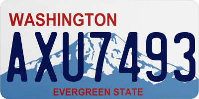 WA license plate AXU7493