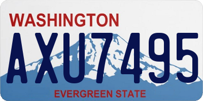 WA license plate AXU7495