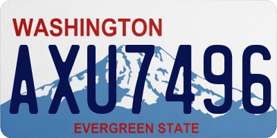 WA license plate AXU7496