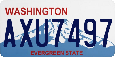 WA license plate AXU7497