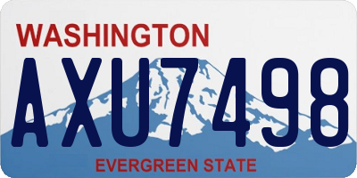 WA license plate AXU7498