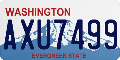 WA license plate AXU7499
