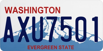 WA license plate AXU7501