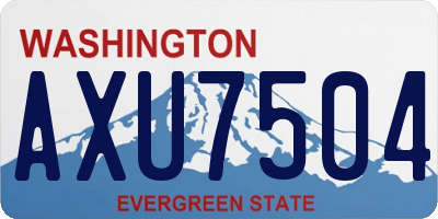 WA license plate AXU7504