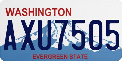 WA license plate AXU7505