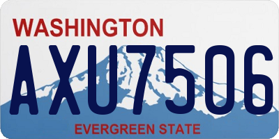 WA license plate AXU7506