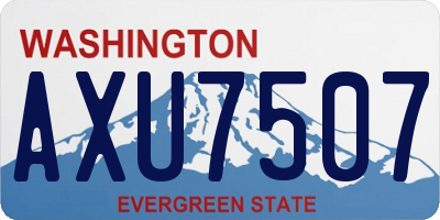 WA license plate AXU7507