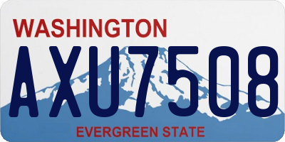 WA license plate AXU7508