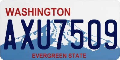 WA license plate AXU7509