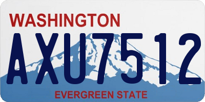 WA license plate AXU7512