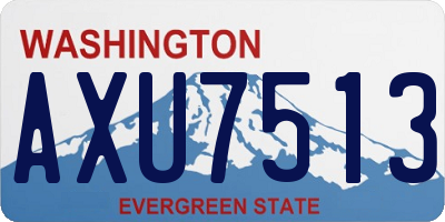 WA license plate AXU7513