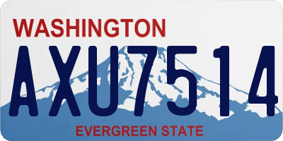 WA license plate AXU7514