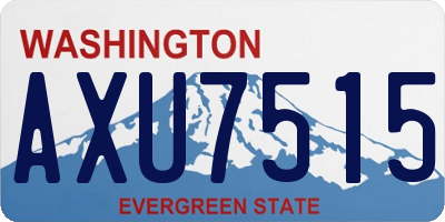 WA license plate AXU7515