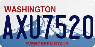 WA license plate AXU7520