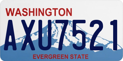 WA license plate AXU7521