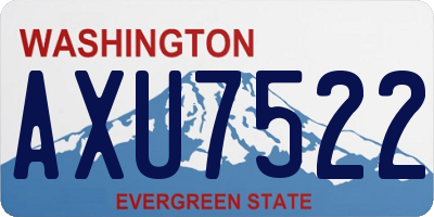 WA license plate AXU7522