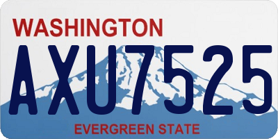 WA license plate AXU7525