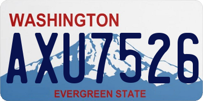 WA license plate AXU7526