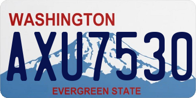 WA license plate AXU7530