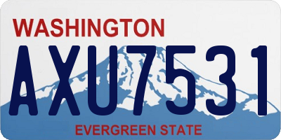 WA license plate AXU7531