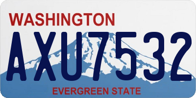 WA license plate AXU7532