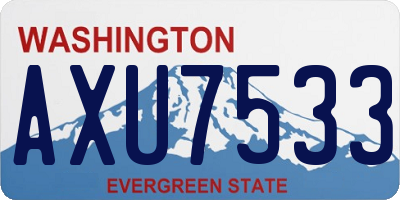 WA license plate AXU7533