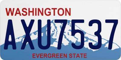 WA license plate AXU7537