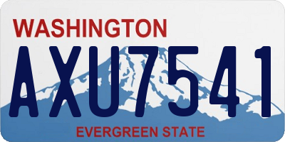 WA license plate AXU7541