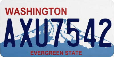 WA license plate AXU7542