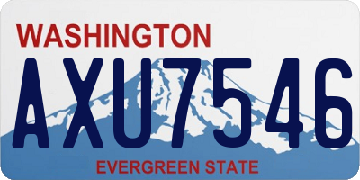 WA license plate AXU7546