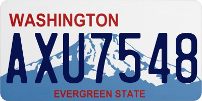 WA license plate AXU7548