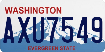 WA license plate AXU7549