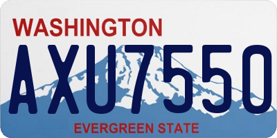 WA license plate AXU7550