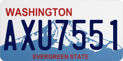 WA license plate AXU7551