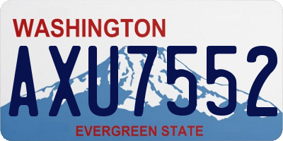 WA license plate AXU7552